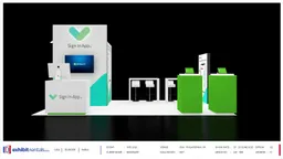10x20 Peninsula booth design by Exhibit-Rentals